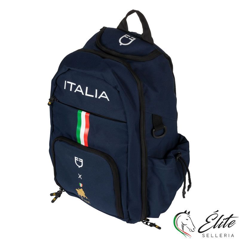 Monta inglese, Abbigliamento, Accessori - vendita online ZAINO TECNICO MULTITASCHE EQUESTRO X FISE NAVY BLAZER - 20% - marca: Equestro - Selleria Élite del cavallo - Palermo - Sicilia- Italia